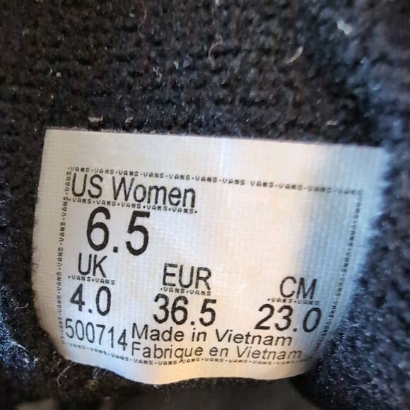 VANS Women's Off the Wall Shoes, Size 6.5 In Black And White - Picture 9 of 9